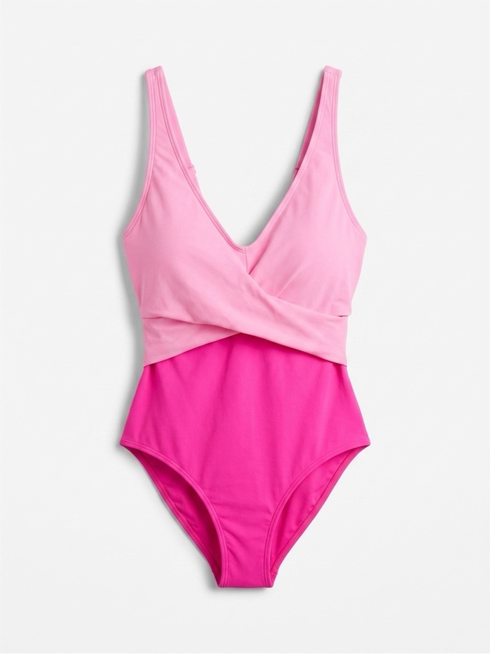 Amazon Women’s Two-Tone Light Pink and Hot Pink One-Piece Swimsuit
